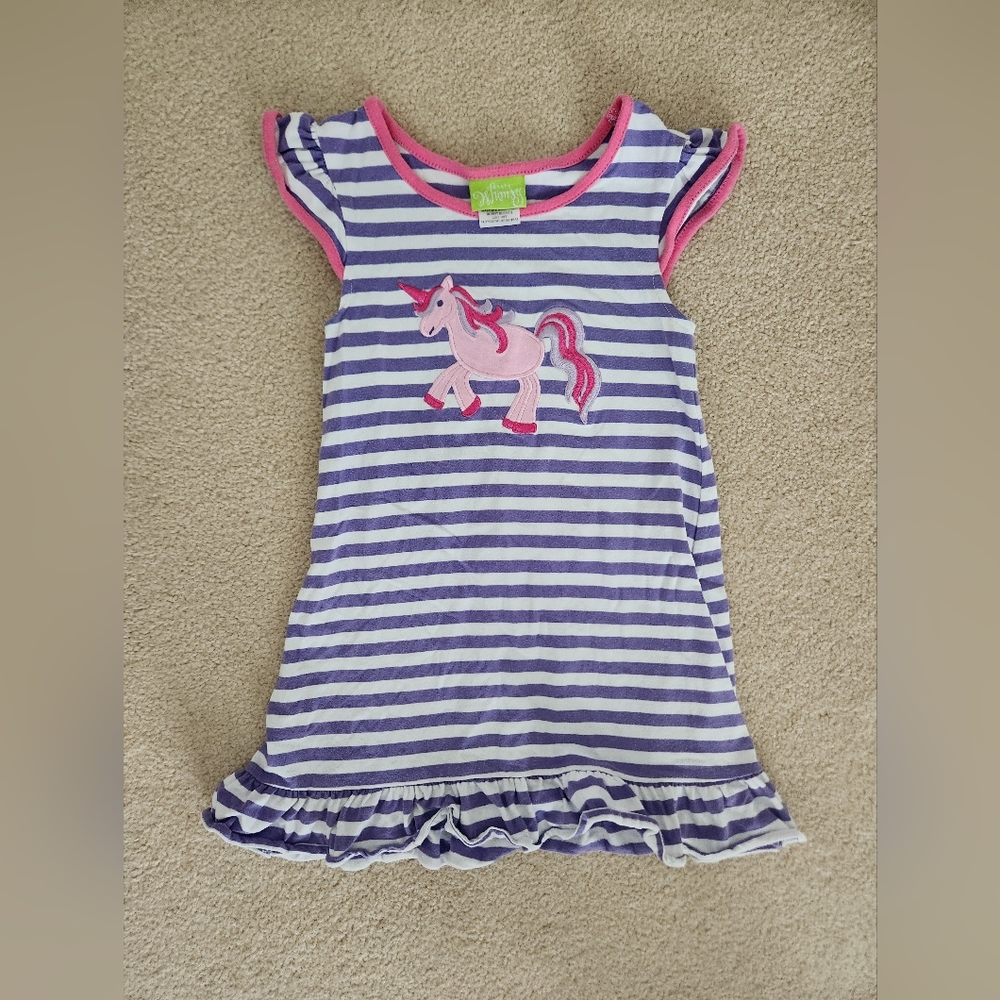 Classic Whimsy dress with unicorn appliqué, size 4T.